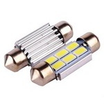Лампа светодиодная 11-36 (SV8,5) 6 SMD 5630 диодов, CANBUS обманка, 12v  