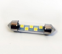 Лампа светодиодная 11-36 (SV8,5)  5 SMD 5050 диода-CL, салонная, 12v