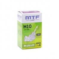 Галогенная лампа автомобильная MTF light 12V H10 42W LONG LIFE