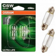 Лампа OSRAM 12V C5W (SV8.5/8)  ULTRA LIFE  (блистер, 2шт)