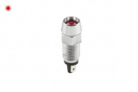 Лампа индикаторная WL-07(red) 12В красная, светодиод., хром.корпус